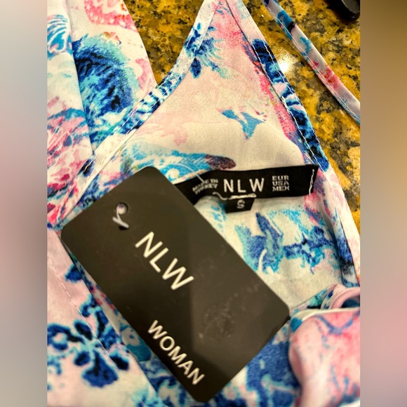 NWT • NLW Asymmetrical floral dress - Picture 1 of 4